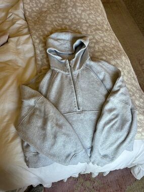 lululemon athletica Heather Gray Half-Zip Scuba Hoodie
